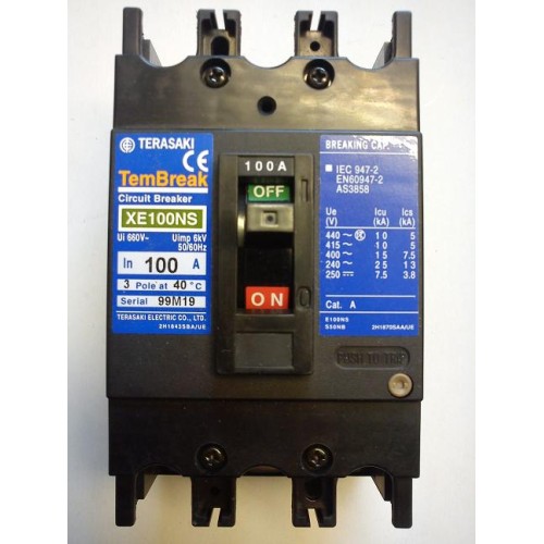 Terasaki 100A Triple Pole Tembreak Circuit Breaker XE100NS